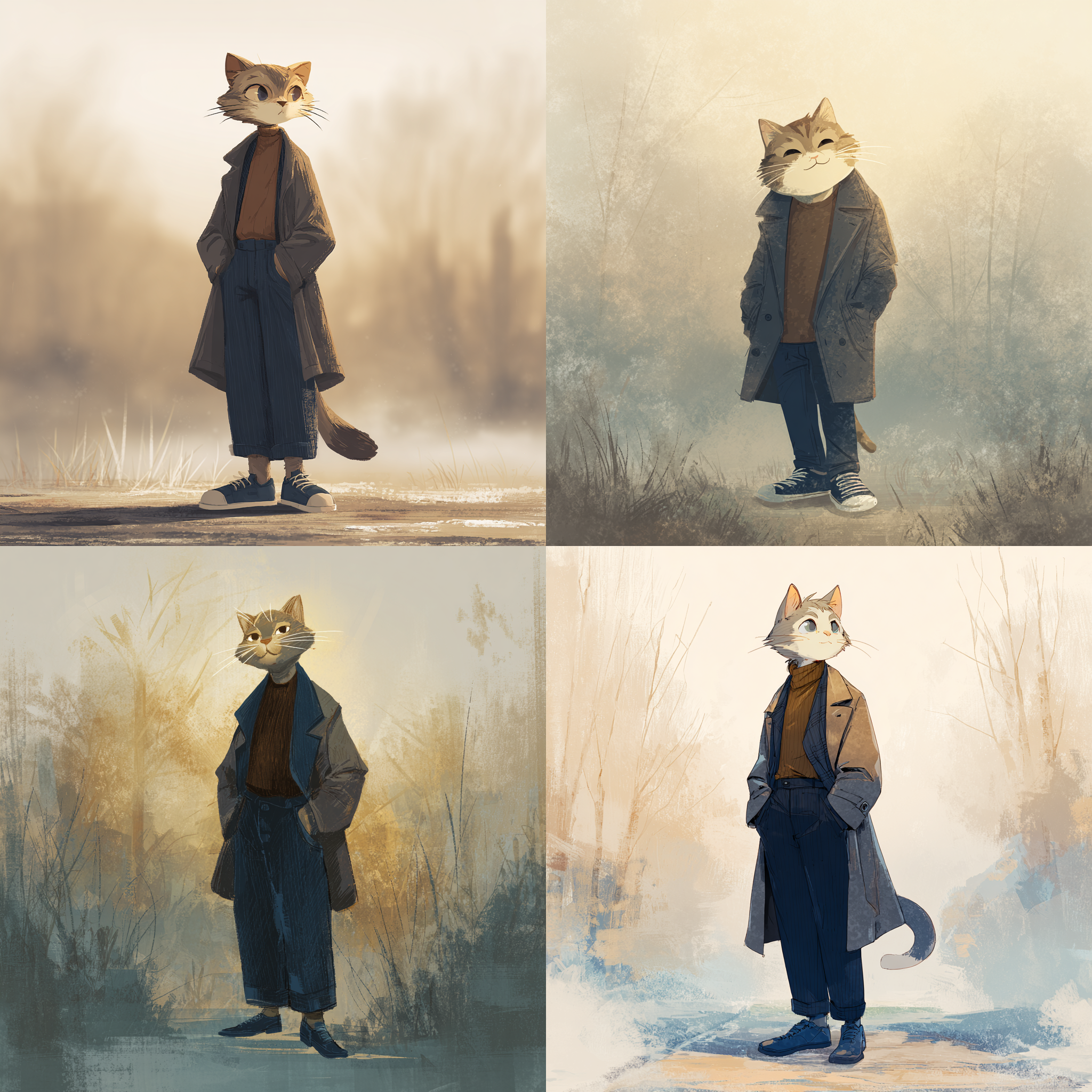 귀여운 동물친구 4°C 튼구름 날씨 패션 추천 코디